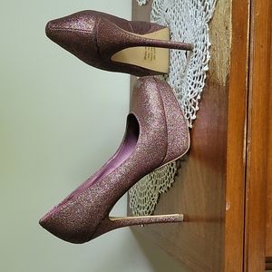 Bakers pink glitter heels